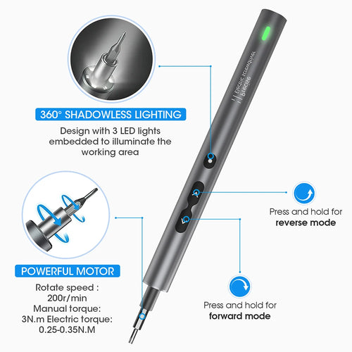 Homevia - 62/6 in 1 Electric Screwdriver Set Precision Handle Portable Power Tool Kits Wireless Cordless Small Bits for Phone Watch Repair